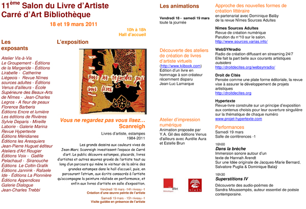 flyer-salon-livre-artiste-carre-art-2011-websynradio