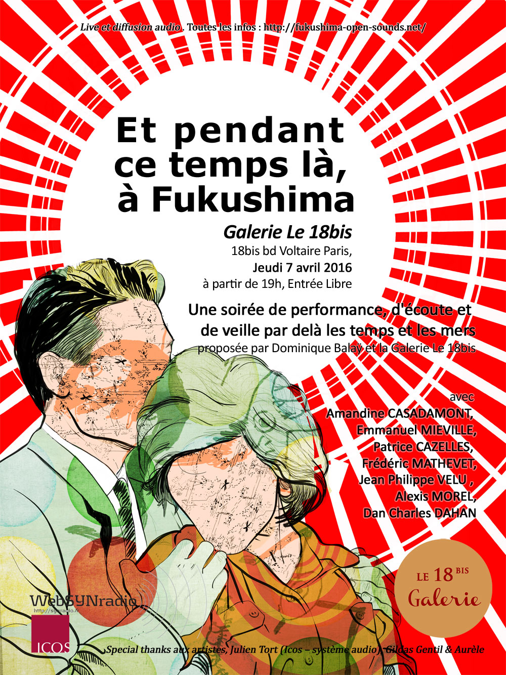 Soirée Fukushima, galerie 18bis, Paris, 7 avril